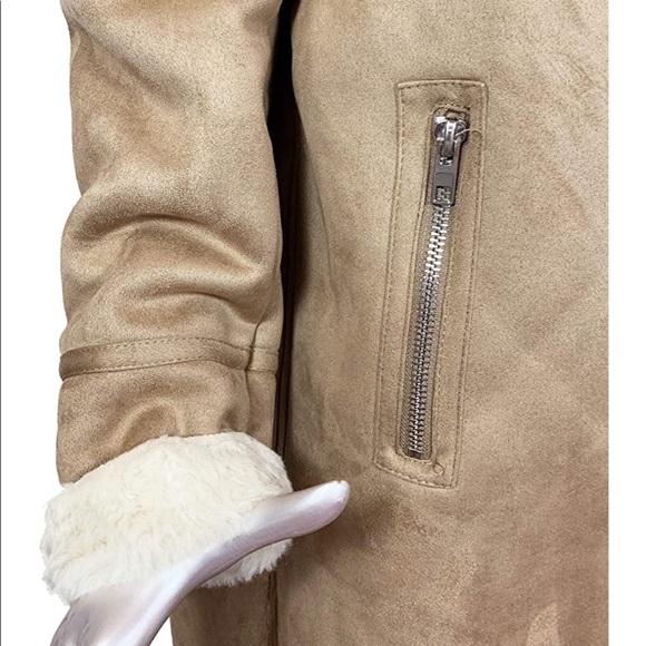 ❤️ ♥️ LAST size M ♥️ ❤️ NWT ZARA FAUX SUEDE LONG BIKER JACKET - Picture 14 of 14